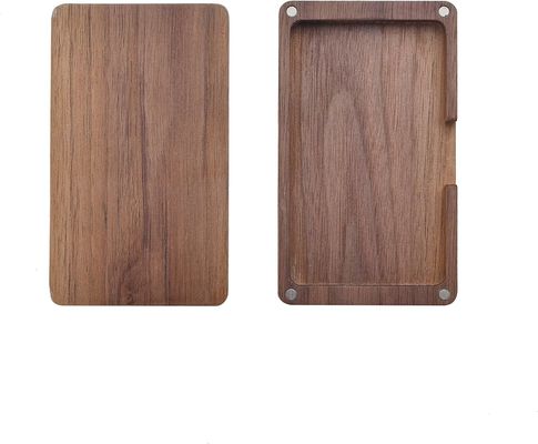 Cuadro de tarjetas de madera de nuez negra con cierre magnético