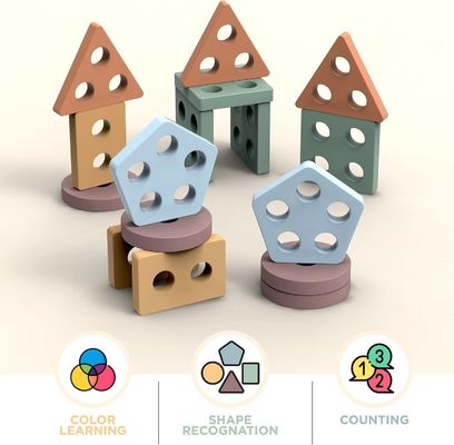 Muebles para el hogar Sortador de forma de madera y colour stacker regalo perfecto para niños preescolares