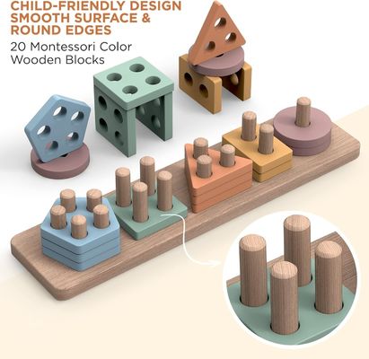 Muebles para el hogar Sortador de forma de madera y colour stacker regalo perfecto para niños preescolares