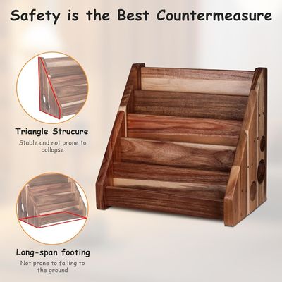 Diseño funcional Montessori Estante de exhibición Estante de libros de madera tallada para el aula de niños