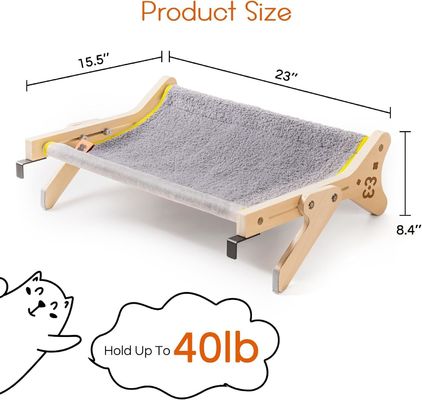 ISO9001 2008 FSCI BSCI Certificado Madera Percha de ventana de gato Sostiene hasta 40 libras 2 en 1