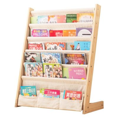 Estante de libros para niños de nivel 6 para el dormitorio Estante de productos de madera Estante de almacenamiento de libros