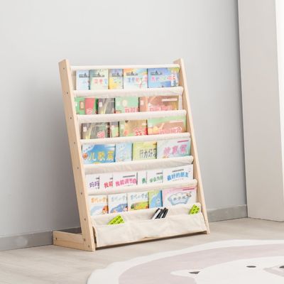 Estante de libros para niños de nivel 6 para el dormitorio Estante de productos de madera Estante de almacenamiento de libros
