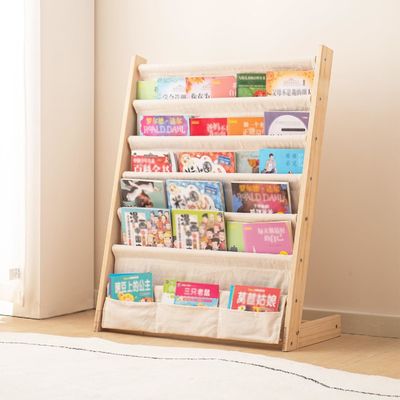 Estante de libros para niños de nivel 6 para el dormitorio Estante de productos de madera Estante de almacenamiento de libros