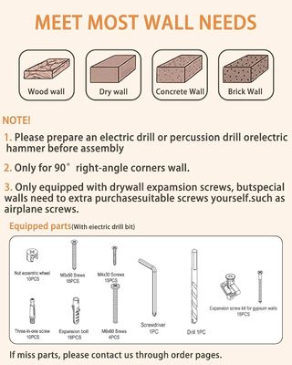 Muebles para el hogar de tamaño personalizado Muebles para gatos de esquina montados en la pared Perchas de estante de escalada con 3 escalones anchos