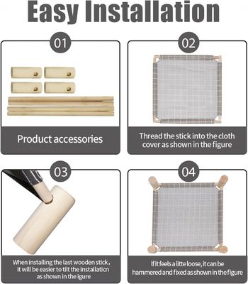 Cama para perros y gatos de madera y hamaca para gatos mejora la comodidad y la salud de su mascota