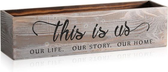 Caja de plantación rectangular de madera para piezas centrales rústicas Logotipo personalizado aceptable