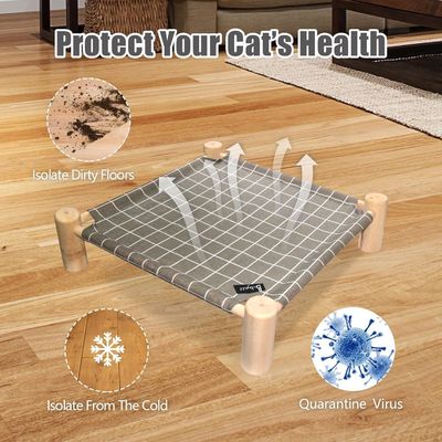 Cama para perros y gatos de madera y hamaca para gatos mejora la comodidad y la salud de su mascota