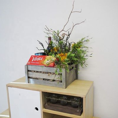 Conjunto de 3 cajas de madera con mangueras de cuerda