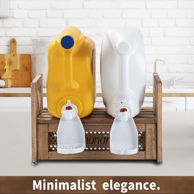 Organizador de ropa de madera soporte duradero para ablandadores de detergentes mejora el encanto de la granja