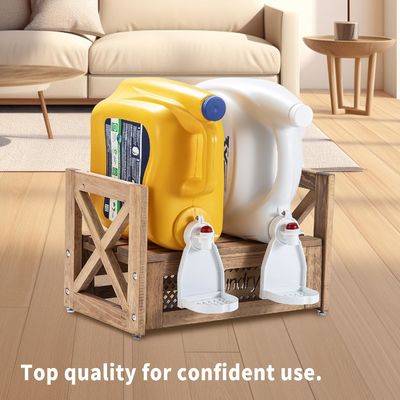 Organizador de ropa de madera soporte duradero para ablandadores de detergentes mejora el encanto de la granja