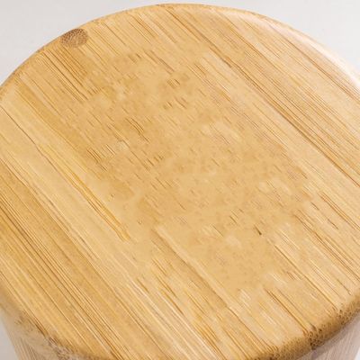 Caja de almacenamiento de bodega de sal de bambú multifuncional con tapa magnética hecha a mano de 6 onzas de capacidad