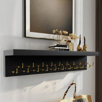 Presentación de trofeos de madera Medallas para electrodomésticos colgador y estante de trofeos con ganchos