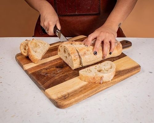Comerciante comprador tiendas de regalos Acacia madera queso tablero y tablero de corte para la cocina