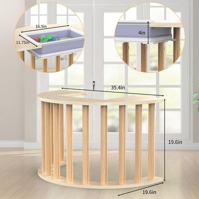 Ahorrar espacio Juguetes de madera Arco de escalada para sensores de mesa y sujetadores de almacenamiento