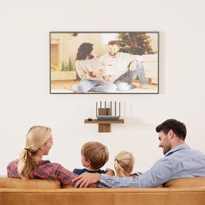 Estante de TV flotante de forma personalizada para reproductores de DVD Cajas de cable Routers Consolas de juegos