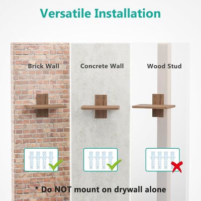 Estante de TV flotante de forma personalizada para reproductores de DVD Cajas de cable Routers Consolas de juegos