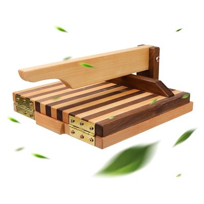 10 pulgadas cuadradas Prensa de tortilla de harina de madera para tacos caseros y más logotipo personalizado aceptable