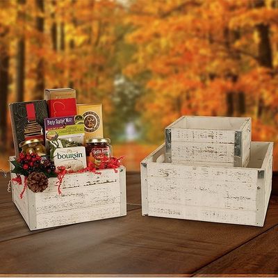 Cajas de manzanas de madera sin terminar para artesanías Conjunto de 3 cajas de impresión de forma personalizada