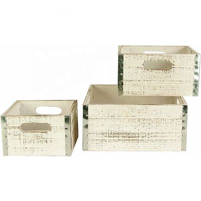Cajas de manzanas de madera sin terminar para artesanías Conjunto de 3 cajas de impresión de forma personalizada