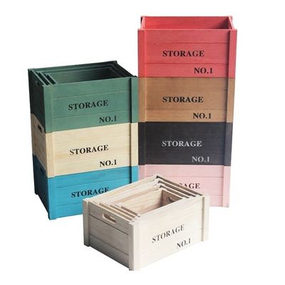 Cajas de anidación de toallas de madera Rústicas Cajas de madera de pino pequeño para exhibición doméstica rústica
