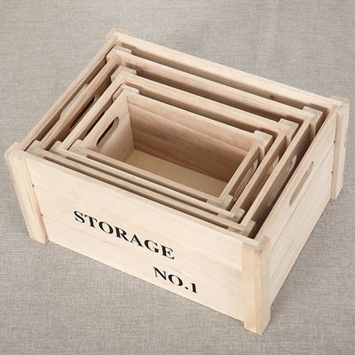 Cajas de anidación de toallas de madera Rústicas Cajas de madera de pino pequeño para exhibición doméstica rústica