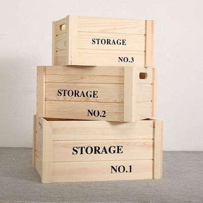 Cajas de anidación de toallas de madera Rústicas Cajas de madera de pino pequeño para exhibición doméstica rústica