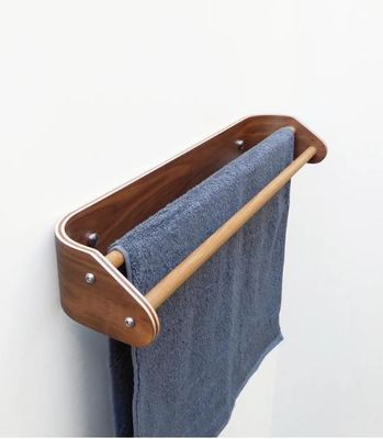 Barras de toallas de madera de doble tamaño montadas en la pared para soportar aparatos de cocina