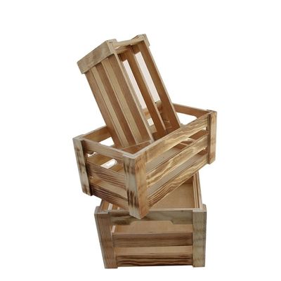 Cajas de frutas de madera resistentes y duraderas de 21x10x10cm 21x10x11.2cm 31.2x20.3x14cm para frutas