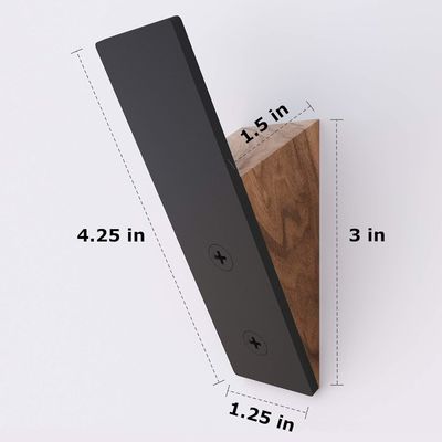 Muebles de sala de estar ventaja de gran cantidad negro madera de nuez negro ganchos de sombrero de metal