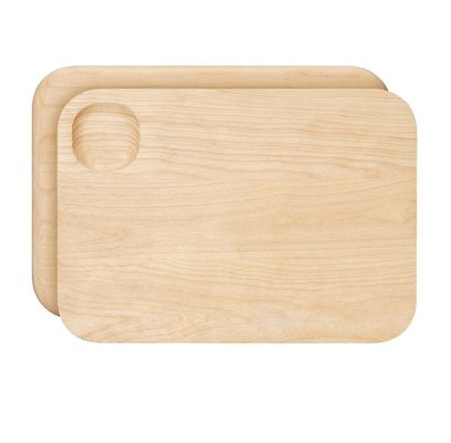 Tabla de corte de madera de abedul de 10 x 7 pulgadas recubierta con acabado de cera de aceite mineral seguro para alimentos