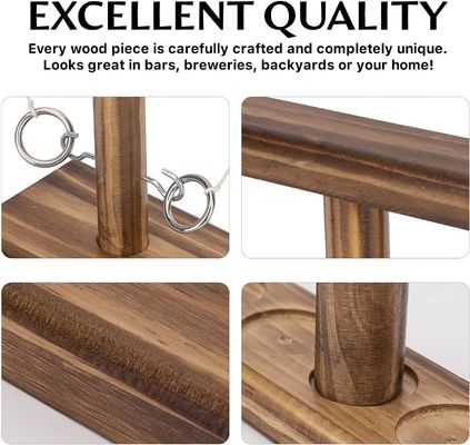 Juego de lanzamiento de ganchos de madera sólida popular personalizado para la experiencia de aprendizaje de los bares