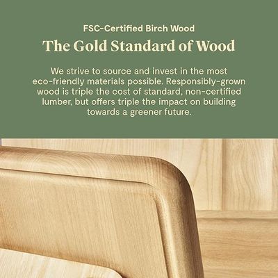 Tabla de corte de madera de abedul de 10 x 7 pulgadas recubierta con acabado de cera de aceite mineral seguro para alimentos