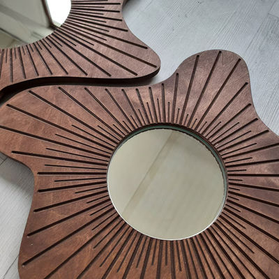 Hermosa decoración para el hogar Espejo de pared Conjunto de 3 para decoración de comedor y entrada