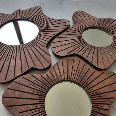 Hermosa decoración para el hogar Espejo de pared Conjunto de 3 para decoración de comedor y entrada