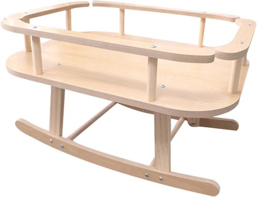 Cama de gato y perro de madera portátil Cama elevada para mascotas silla giratoria para relajarse