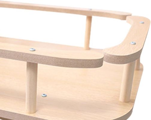 Cama de gato y perro de madera portátil Cama elevada para mascotas silla giratoria para relajarse