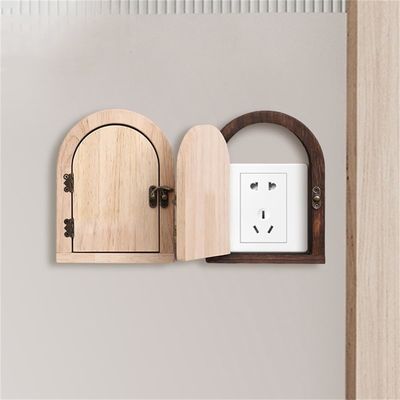 Capuchones de seguridad de madera hechos a mano para 8,5 * 8,5 cm interruptores Protector eléctrico a prueba de niños