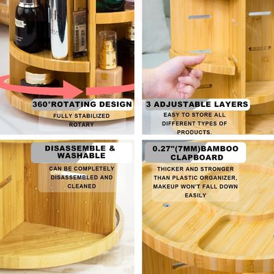 Cuadro de visualización de almacenamiento de cosméticos con logotipo personalizado aceptable