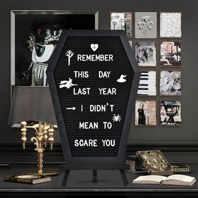 Logotipo personalizado Acceptable Estante de madera ataúd tablero de cartas para suministros de Halloween