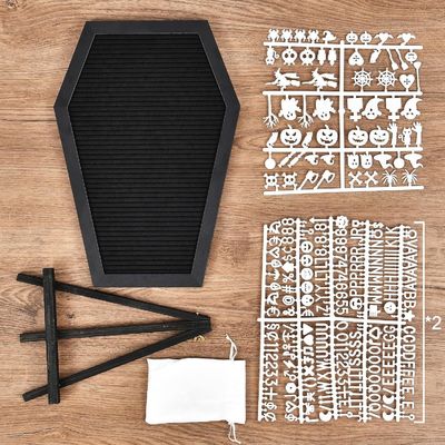 Logotipo personalizado Acceptable Estante de madera ataúd tablero de cartas para suministros de Halloween