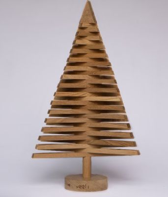 Árbol de Navidad de madera de roble blanco natural de gran cantidad Función sostenible y de ahorro de espacio