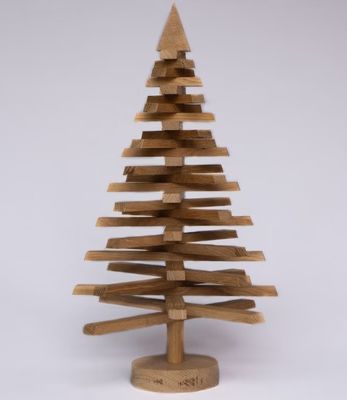 Árbol de Navidad de madera de roble blanco natural de gran cantidad Función sostenible y de ahorro de espacio