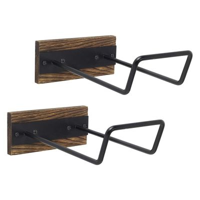 Muebles de salón Muebles de balón multi deportivo Estante de almacenamiento con montura de pared de madera quemada