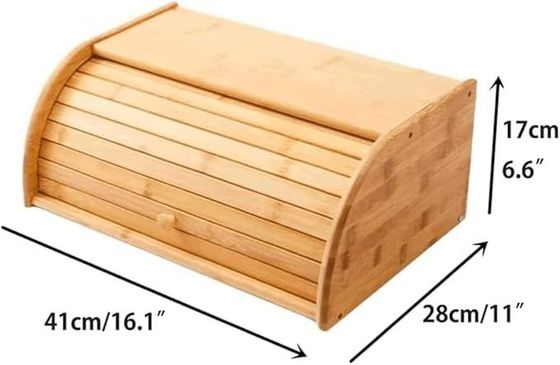 Cuchillo para pan de cocina de madera de bambú con tapa doble