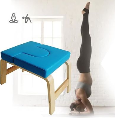 Silla de yoga de madera sólida para ejercicios de fuerza y equilibrio