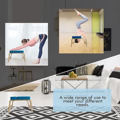 Silla de yoga de madera sólida para ejercicios de fuerza y equilibrio