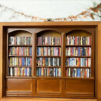 Mini caja de cerillas de libros de madera mostrador librería gabinete diseño contemporáneo para la decoración del hogar