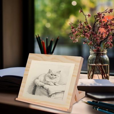 Tiendas de regalos Comprador comercial Caballete de madera ajustable para la pintura