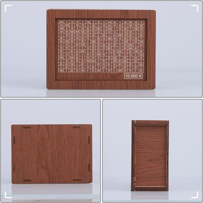 7.87 * 5.71 * 2.64 pulgadas Bancos de dinero de madera para adultos Personalizables y duraderos